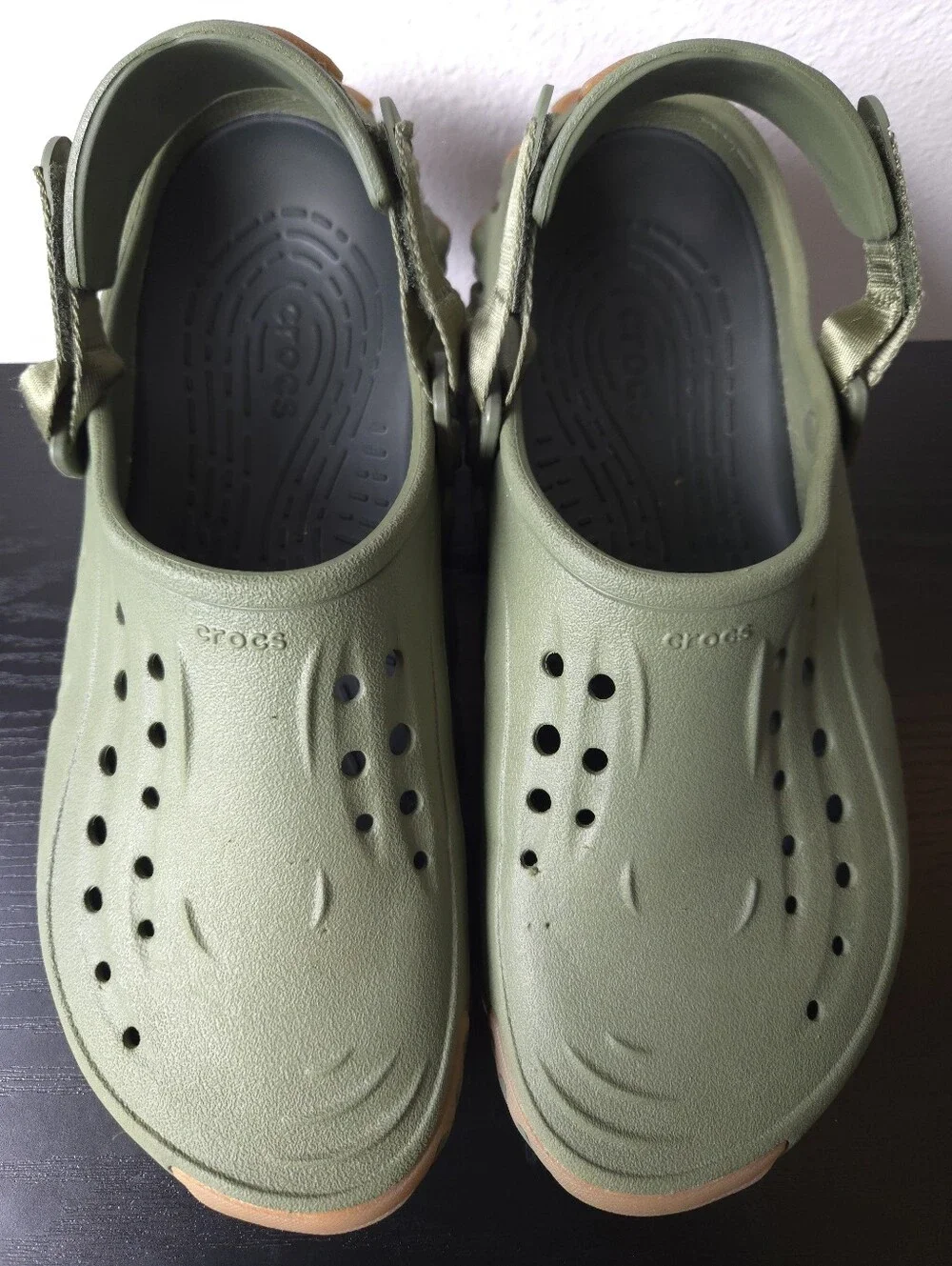 Crocs Echo Gum RO Army Green Slip-On Clog Gorpcore Utility Durable Size 13 Men